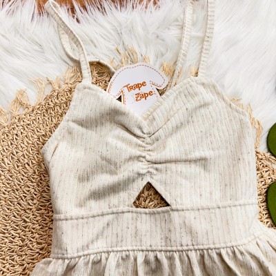 Vestido Midi em Linho - Areia